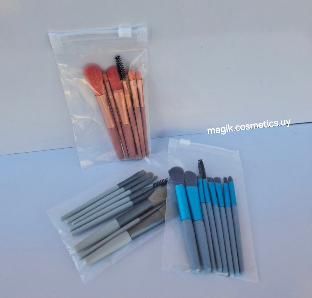 Kit de 8 brochas  mini para cartera  #258