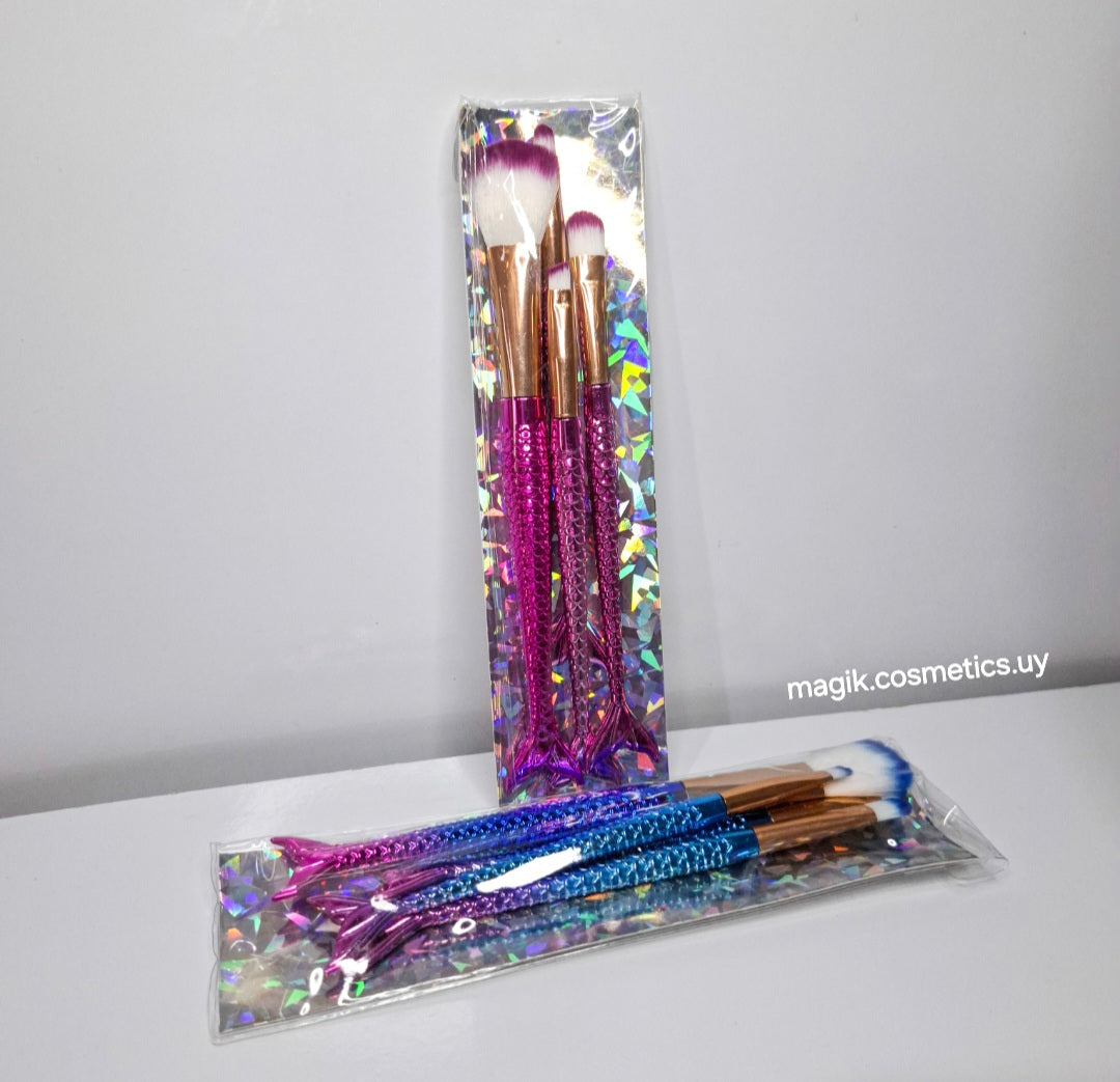 Kit de 4 brochas sirena #28