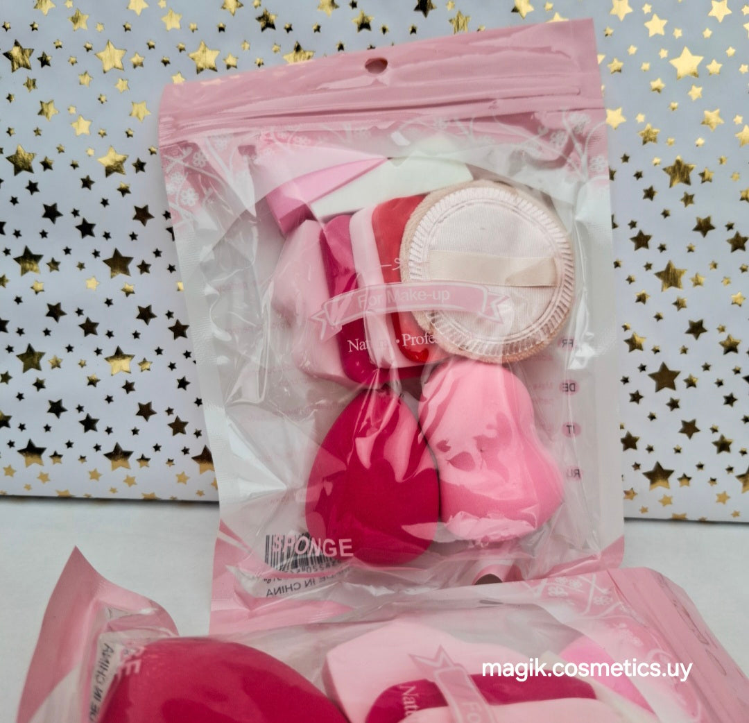 Kit de 9 esponjas faciales For Make-up #323