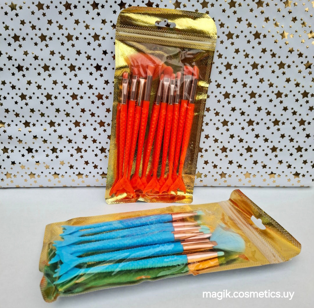 Kit de 10 brochas Sirena #329