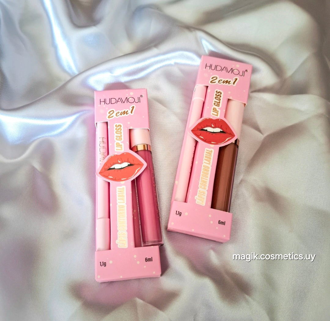 Duo labial liquido y delineador de labios #343