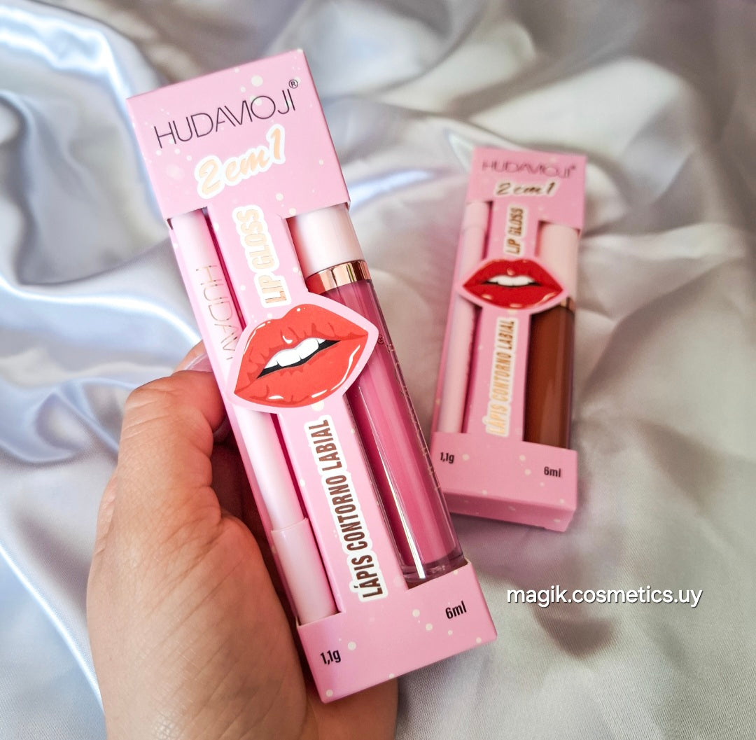 Duo labial liquido y delineador de labios #343