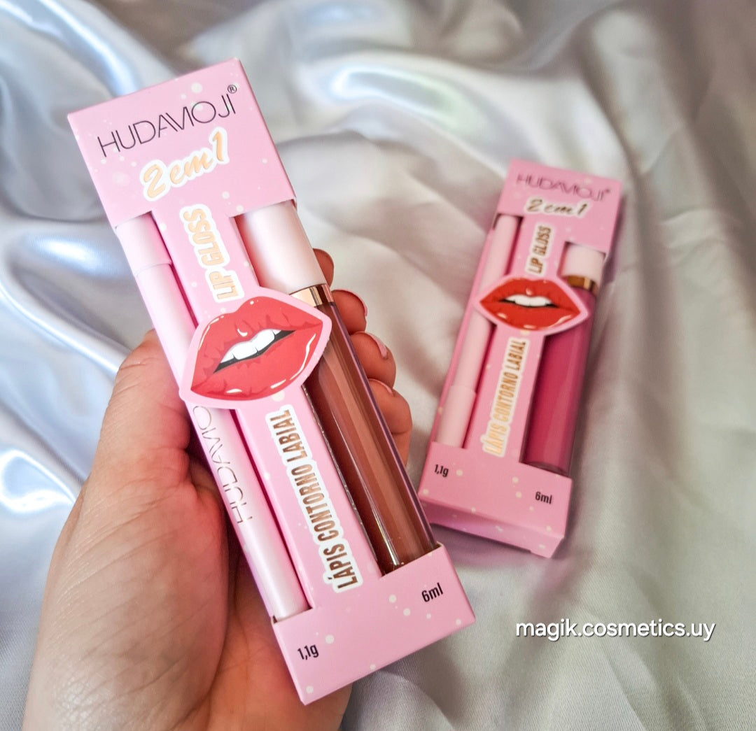 Duo labial liquido y delineador de labios #343