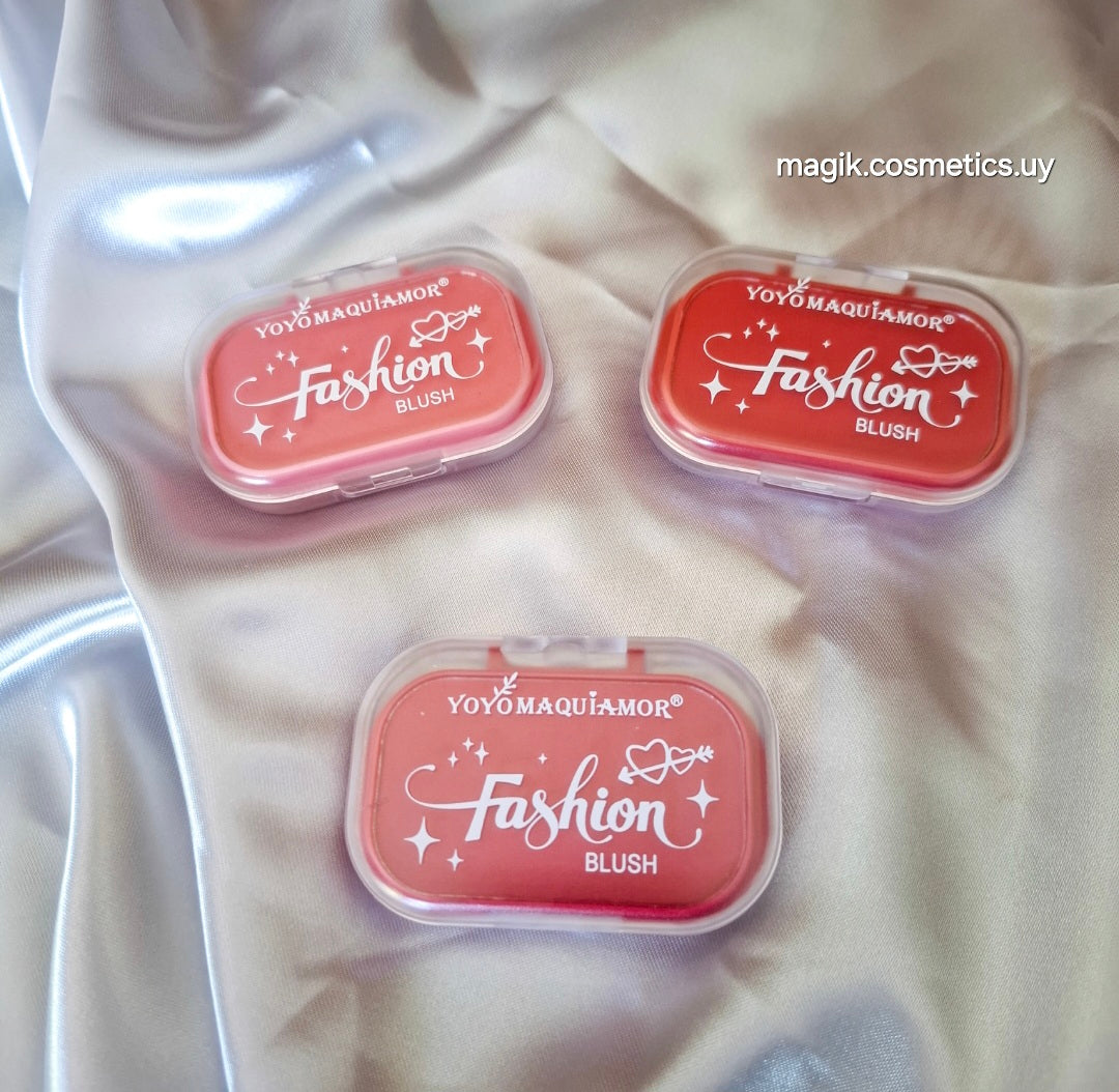 Rubor en polvo con espejo y esponjita #346