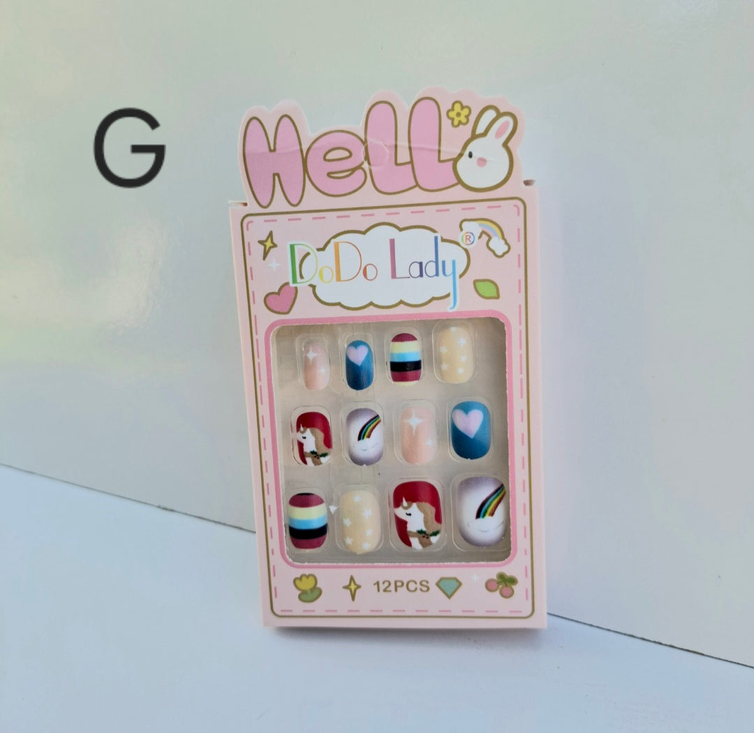 Uñas press on infantil #231