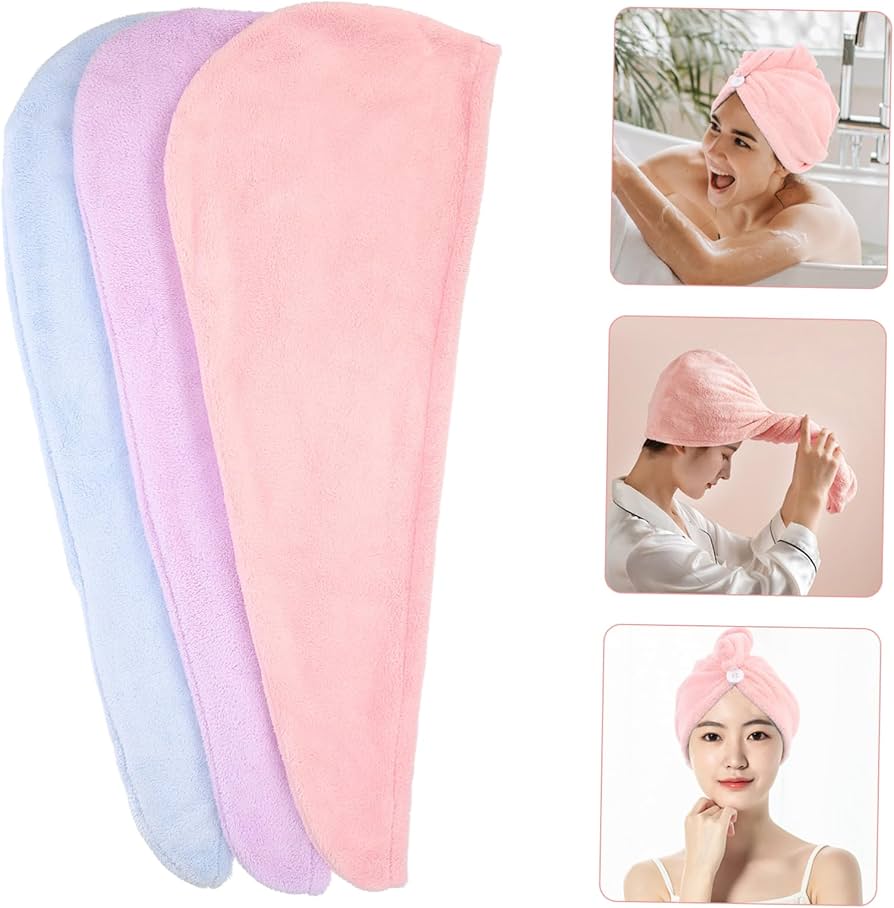 Toalla absorbente para cabello (Rosado) #218